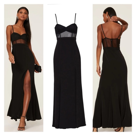 Fame and Partners Dresses & Skirts - Fame & Partners Francesca Mesh Gown Maxi Dress Size 2